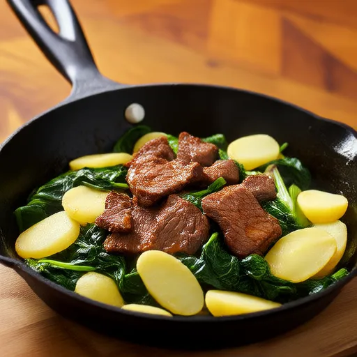 Semplice saltato di patate e manzo