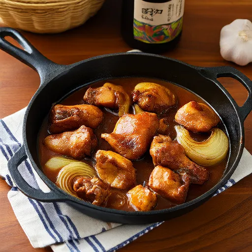Saltato di pollo con cipolle