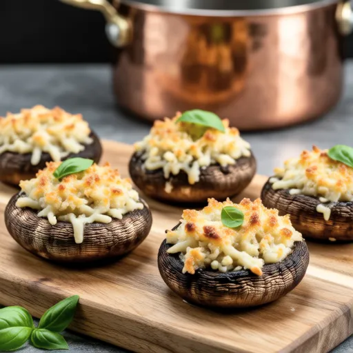 Baked Shiitake with Breadcrumbs