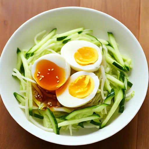 Salada de abóbora com tofu e ovo