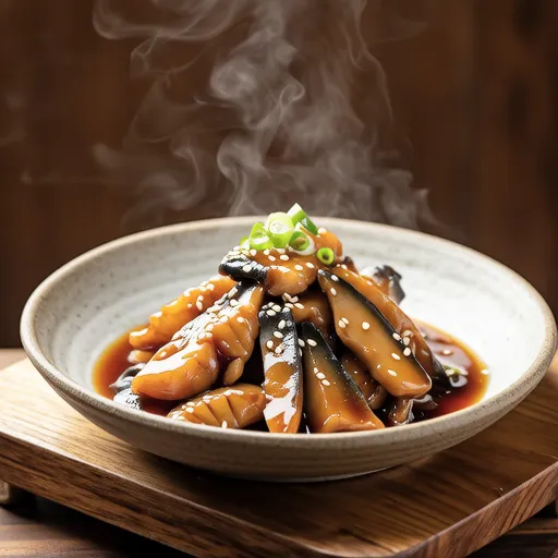 Stir-fried Burdock and Mackerel with Ponzu