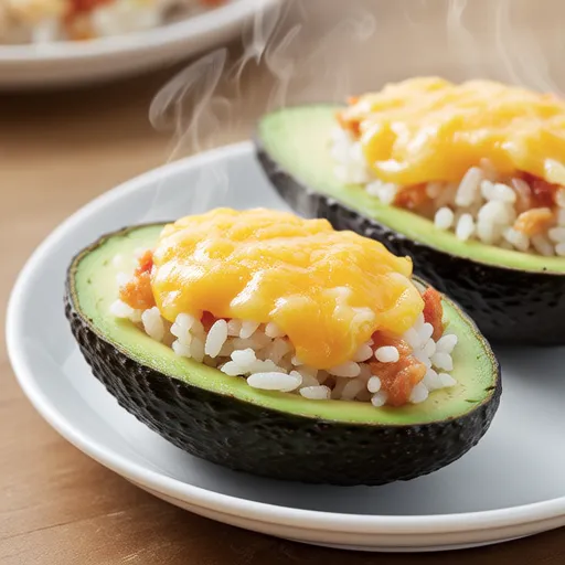 Japanese-style Baked Avocado Rice
