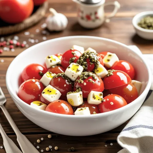 Tomato and Cheese Mustard Salad