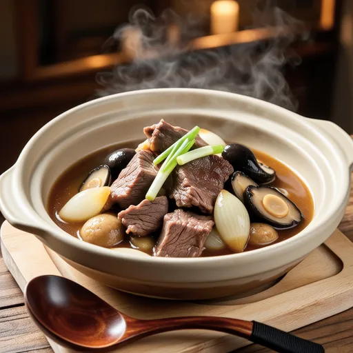 Beef and King Oyster Mushroom Miso Stew