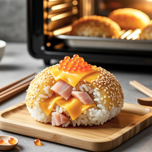 Grilled Pollock Roe Cheese Rice Balls