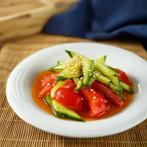 Japanischer Gurken-Tomaten-Salat