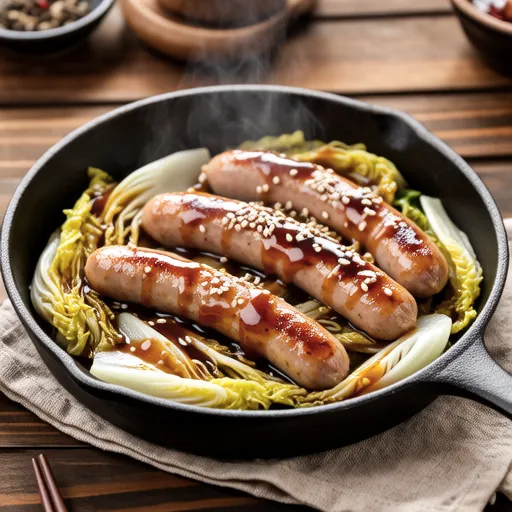 Sausage and Cabbage Miso Mayo Stir-fry
