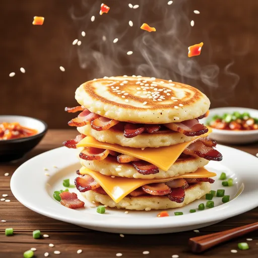 Savory Bacon Rice Pancakes