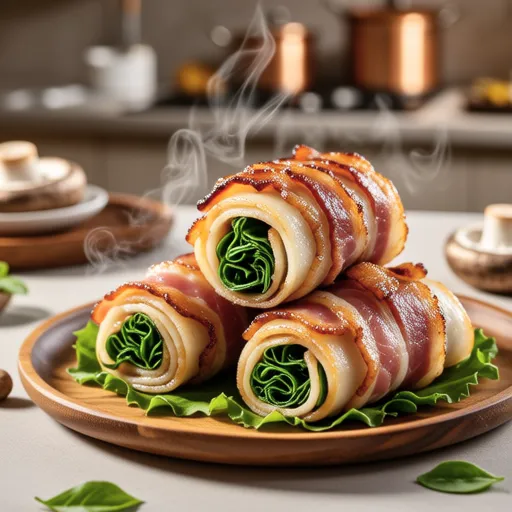 Bacon Enoki Mushroom Rolls