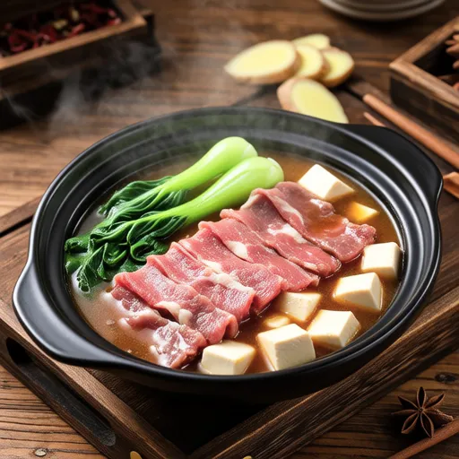 Beef and Bok Choy Tofu Hotpot