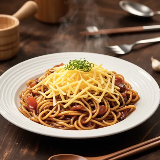 Pork Kimchi Cheese Pasta