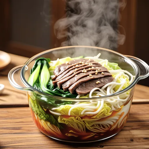 Healthy Korean Steamed Napa Cabbage with Beef