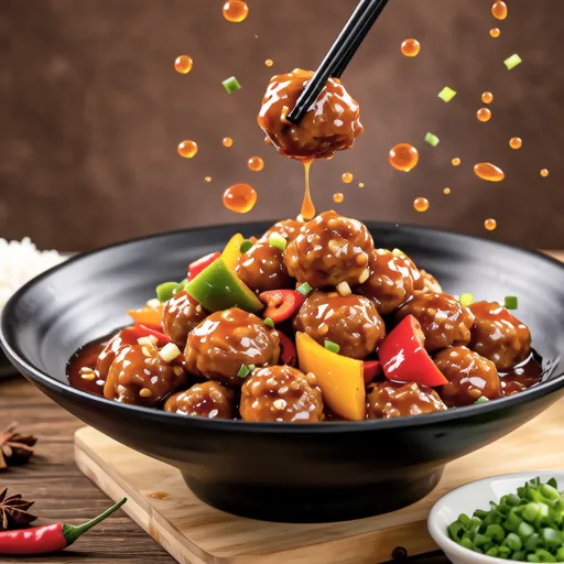 Pork Ball with Sweet and Spicy Chili Sauce
