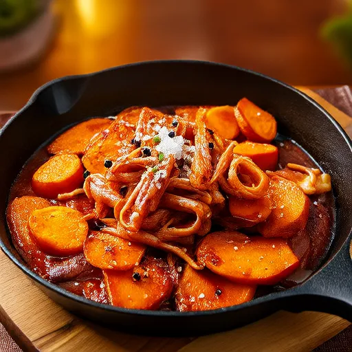Sweet Potato and Ham Stir-fry