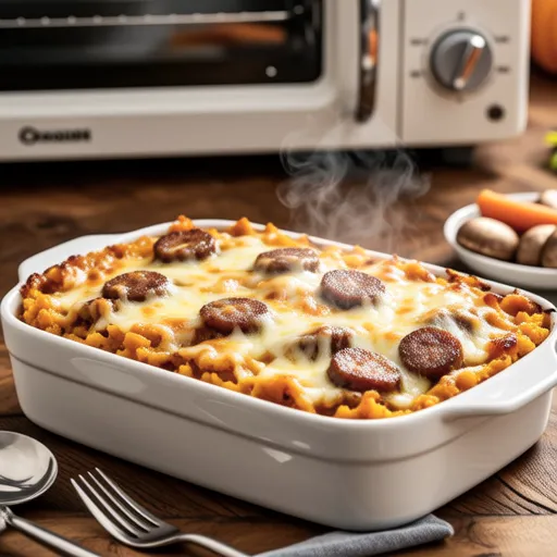 Microwave Pumpkin Cheese Gratin