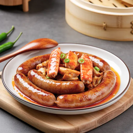 Spicy Stir-fried Sausage and Crab Sticks