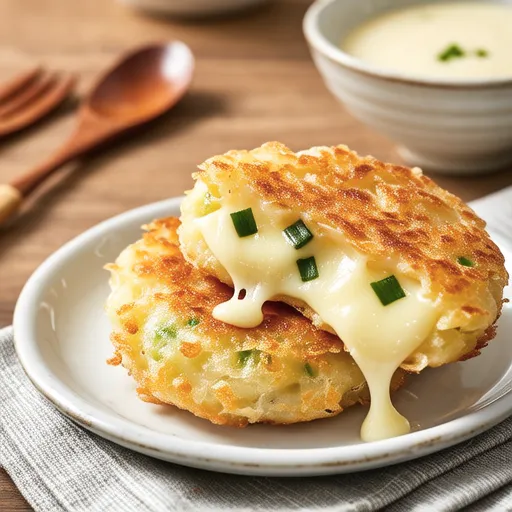 Natto Cheese Pancakes