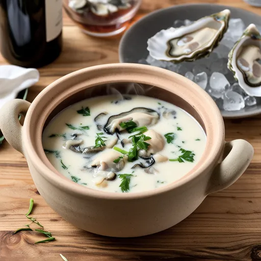 Oyster and Shungiku Chowder