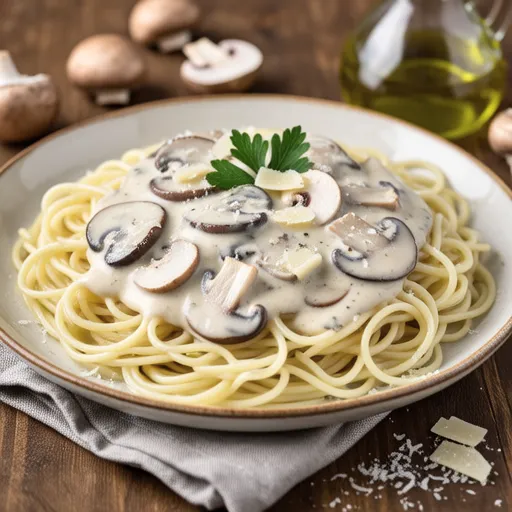 Mushroom Cream Pasta