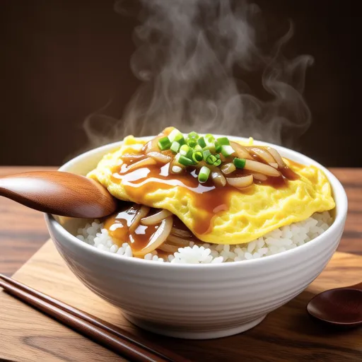 Simple Egg and Onion Rice Bowl