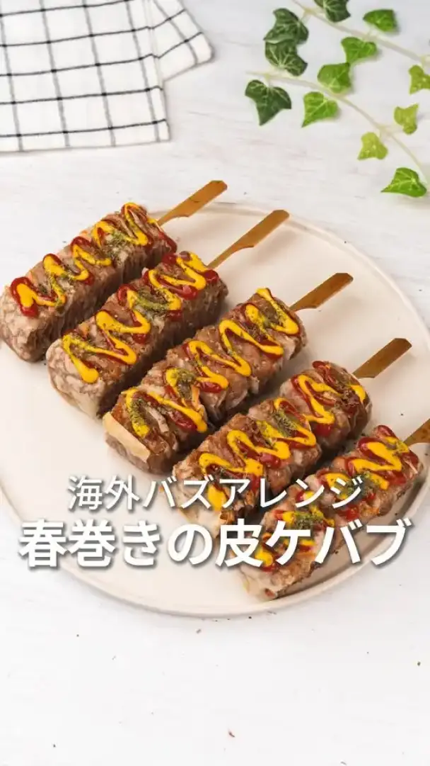 春巻きの皮ケバブ