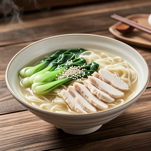 Bean Sprout and Chicken Vermicelli Soup