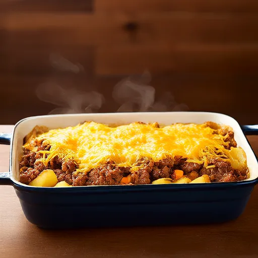 Kartoffel-Gratin mit Rindfleisch