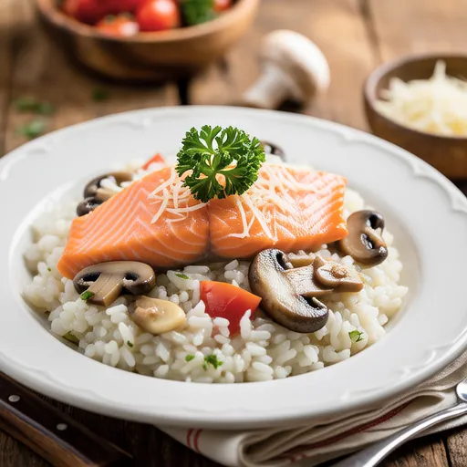 Salmon and Mushroom Risotto