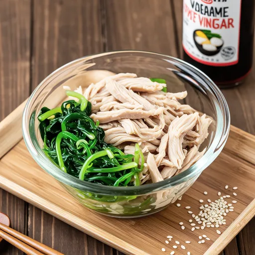 Chicken Tender and Wakame Sweet Vinegar Salad