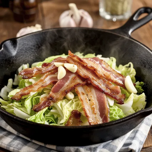 Garlic Butter Stir-fried Shoulder Bacon and Cabbage