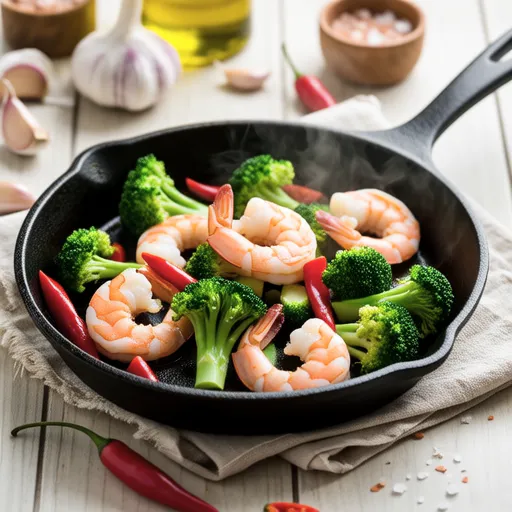 Shrimp and Broccoli Peperoncino Stir-fry