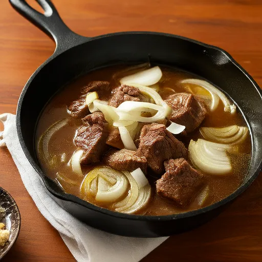 Sopa de Carne y Cebolla