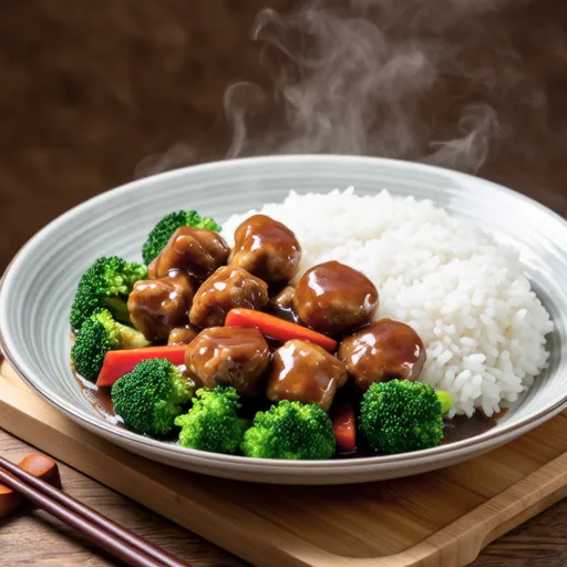 Stir-fried Broccoli and Pork Ball