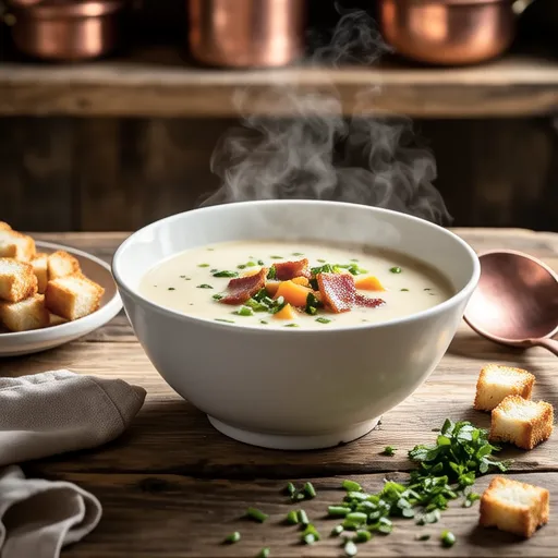 Cream Soup with Daikon and Bacon