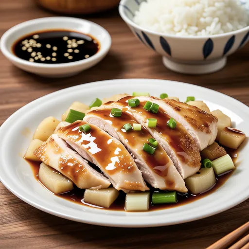 Chicken and Konjac with Green Onion Sauce