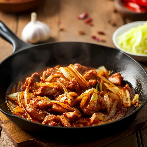 韓式雞肉與洋蔥炒菜