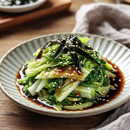 Cabbage and Seasoned Seaweed Salad