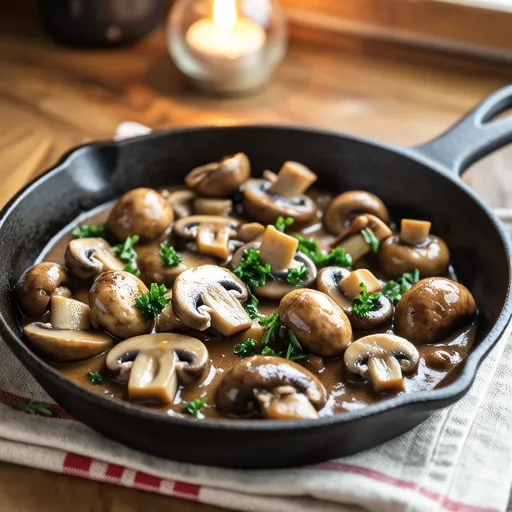 Eringi Mushroom Miso Cheese Stir-fry