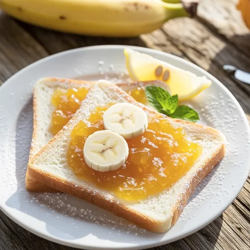Delicious Banana Jam Sandwich