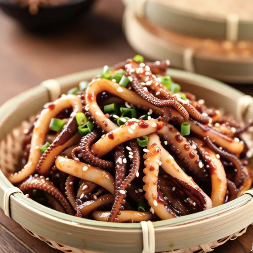 Spicy Squid and Green Onion Salad