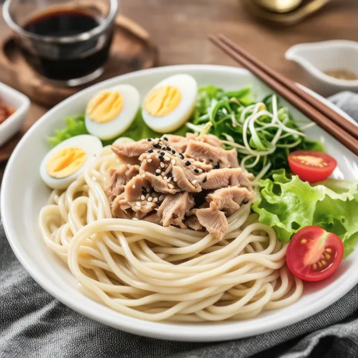 Tuna and Vegetable Salad Udon