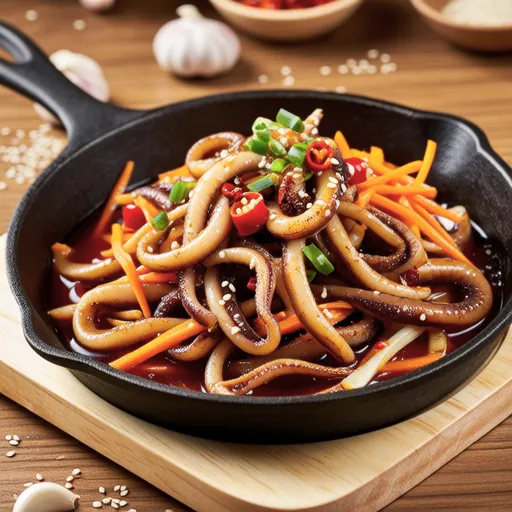 Sweet and Spicy Stir-Fried Squid