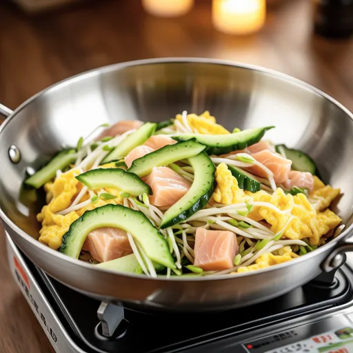 Goya and Egg Stir-fry with Mentsuyu