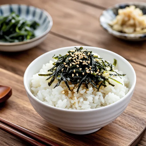 Wakame and Garlic Sesame Salt Rice