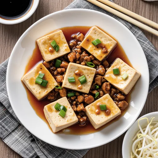 Steamed Tofu with Ground Chicken