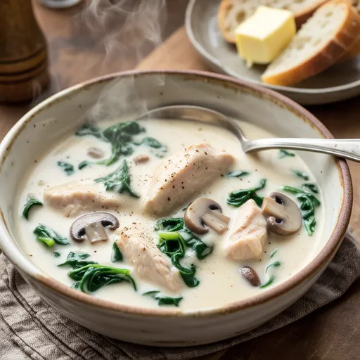 Chicken Thigh and Spinach Cream Stew