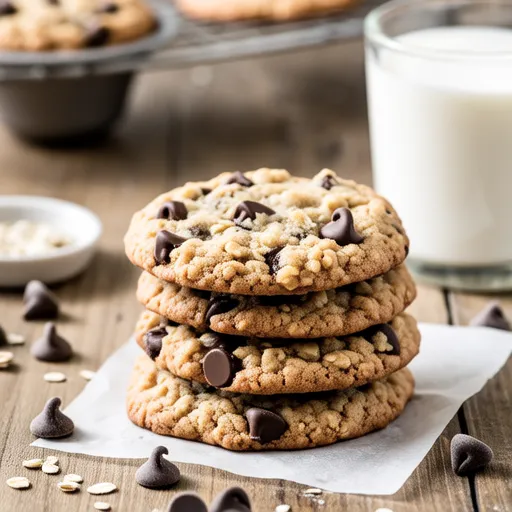 Soy Milk Oatmeal Chocolate Cookies