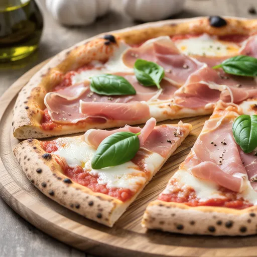 Basil and Prosciutto Pizza