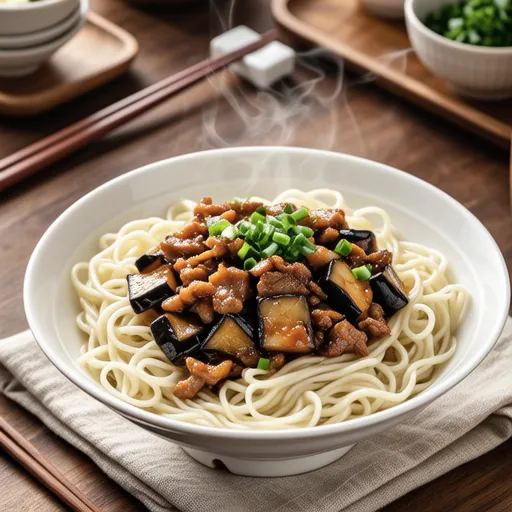 Eggplant and Pork Miso Stamina Somen