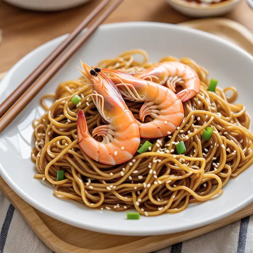 Shrimp Stir-fried Udon with Oyster Sauce